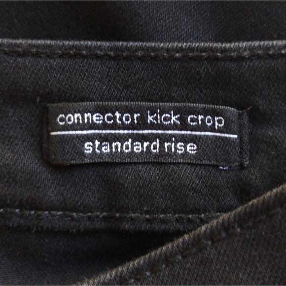 E Sanctuary Denim Black Embellished Connector Kick Cropped Jeans NWT Size 30 - Picture 12 of 13